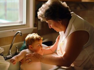 I was HORRIFIED to see my MIL bathing my son in a sink, WHERE WE WASH THE DISHES