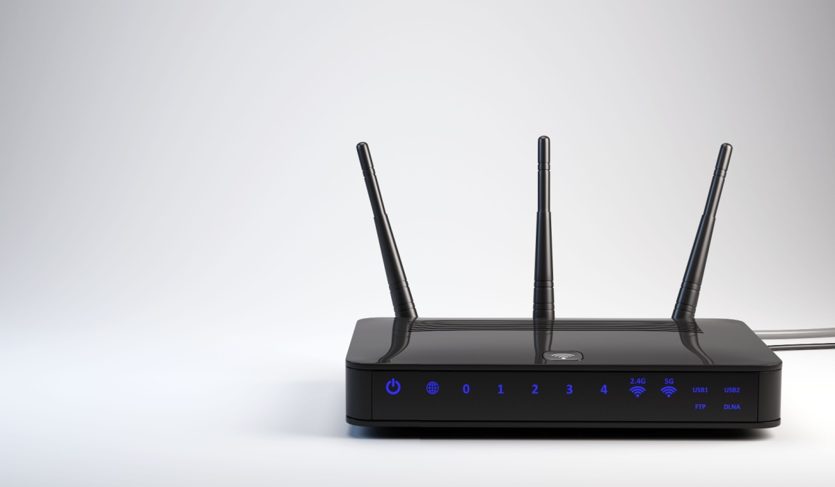 Wi-Fi wireless router - 3d render
