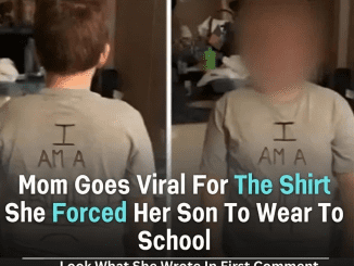 A mother gains online attention for the shirt she compelled her son to wear to school.