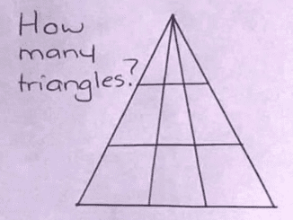 How many triangles do you see here?