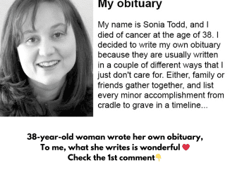 38-year-old woman wrote her own obituary, we aII need to read it