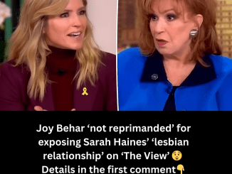 Joy Behar ‘not reprimanded’ for exposing Sarah Haines’ ‘lesbian relationship’ on ‘The View’